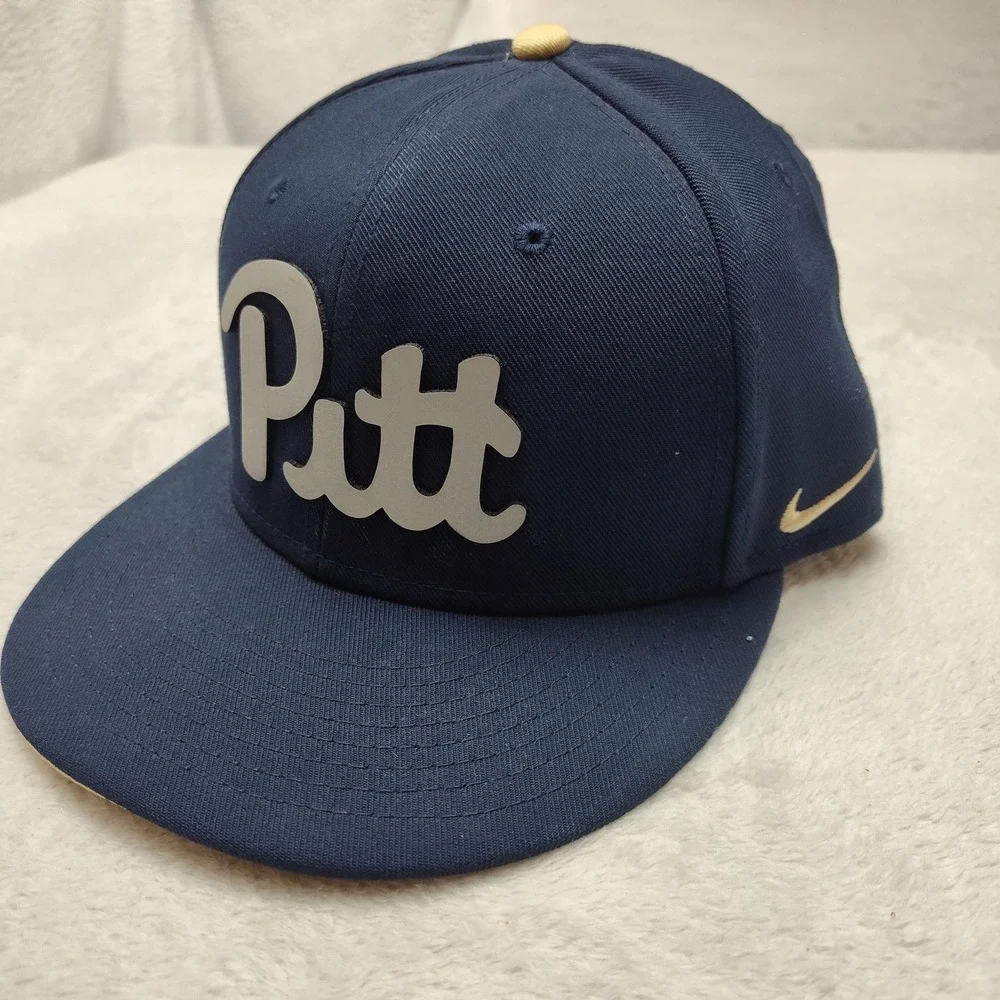 Pitt Panthers Nke Hat Cap Snap Back Mens‎ Blue Polyester Twill NCAA Football